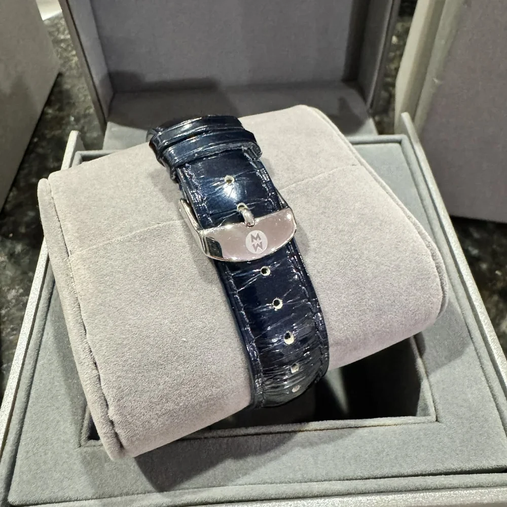 Michele Multicolor Dial Watch with Black Strap - Picture 6 of 10